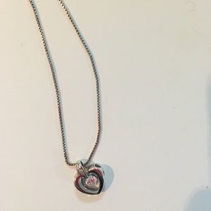 Michael hill silver hanging diamond necklace